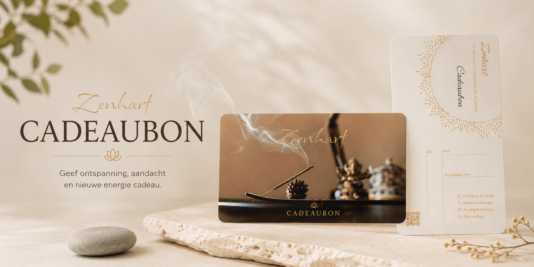 Zenhart Cadeaubon voor- en achterkant